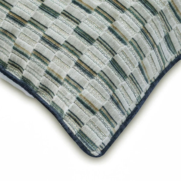 Sofa Cushion Cover Blue 16"x16", Bed Decor Velvet Fabric - Brick Together