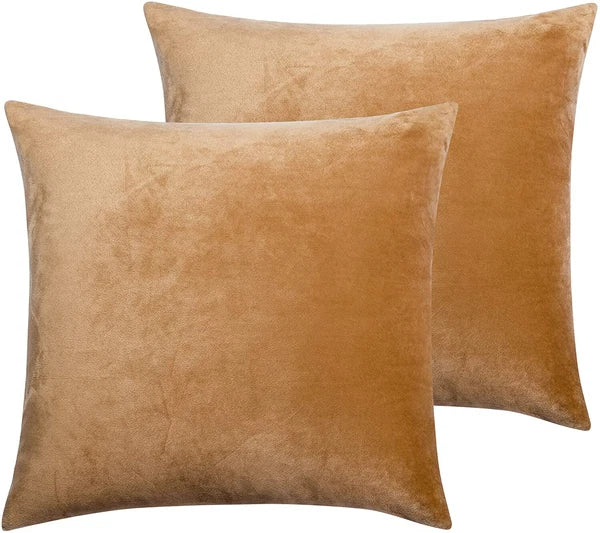 Throw Pillow Covers 2 Pcs Sofa Decor Velvet Cushion Cases 4 Sizes 10 Colors