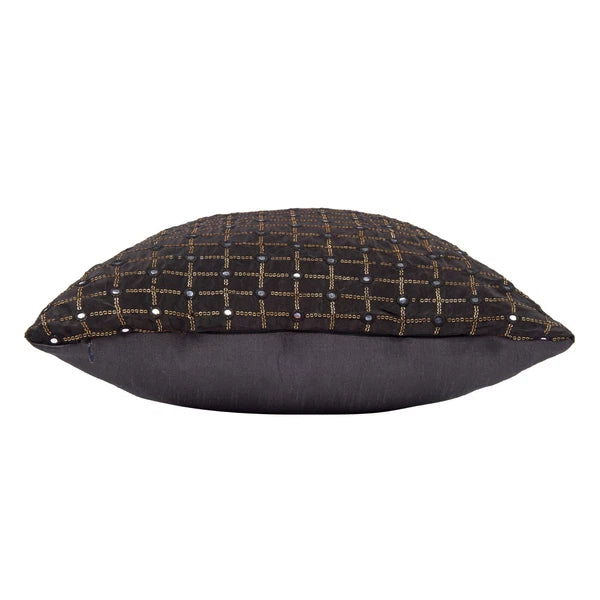 black pillow cover living room embroidered pillow cover designer couch pillow 2p