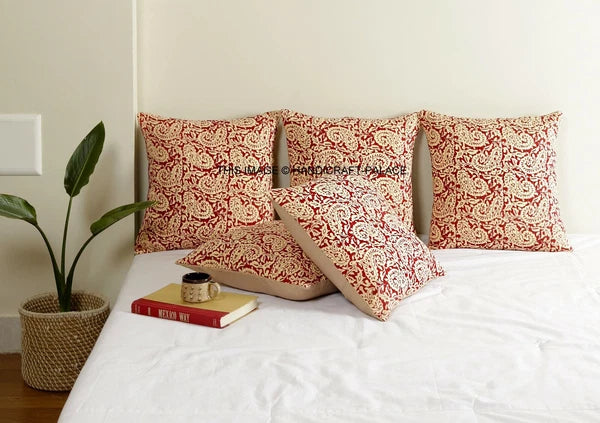Indian Handmade Kantha Cotton Cushion Cover Bed Pillow Cases Sofa Throw-16"