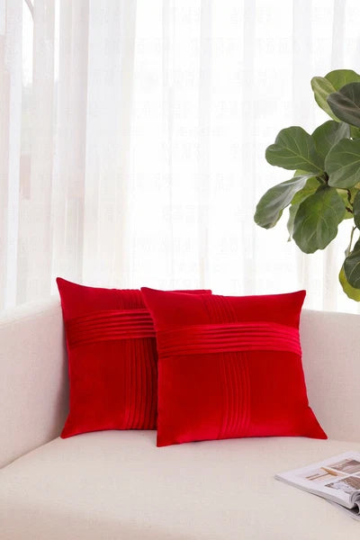 18x18" Velvet Throw Pillow Cover Sofa Car Throw Cushion Covers Home Decor 2 pk