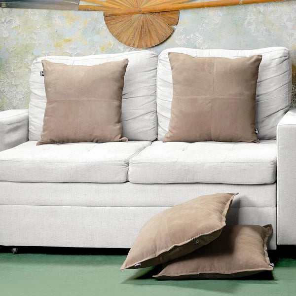 Luxurious lambskin Dusty Beige Plain pillowcase Sofa Cushion & Living&Bed Room