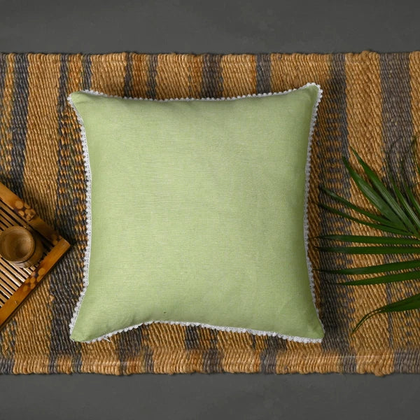 Cushion Cover Home Sofa Decor Cotton Throw Pillow Case Covers Solid with Lace S5