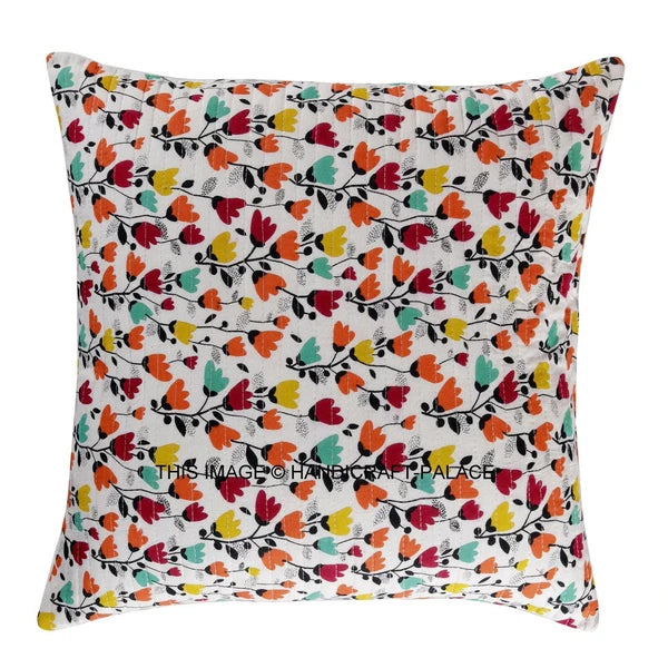 Indian Handmade Kantha Cotton Cushion Cover Bed Pillow Cases Sofa Throw-16"