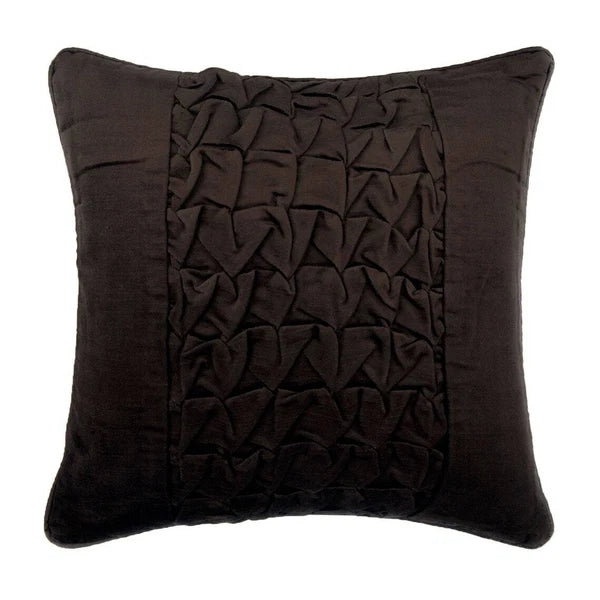 Couch Pillow Cover Black 16"x16", Bed Decor Velvet Solid Color - Knotty Black