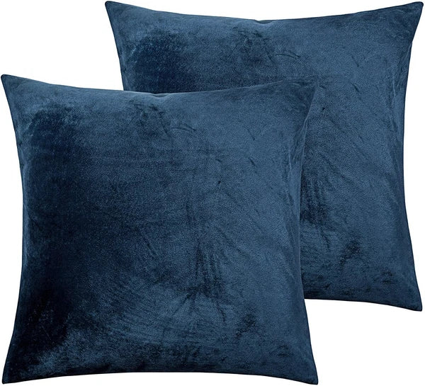Ultra Soft 100% Velvet Throw Pillow Covers 2 Pack Home Sofa Decor Cushion Covers