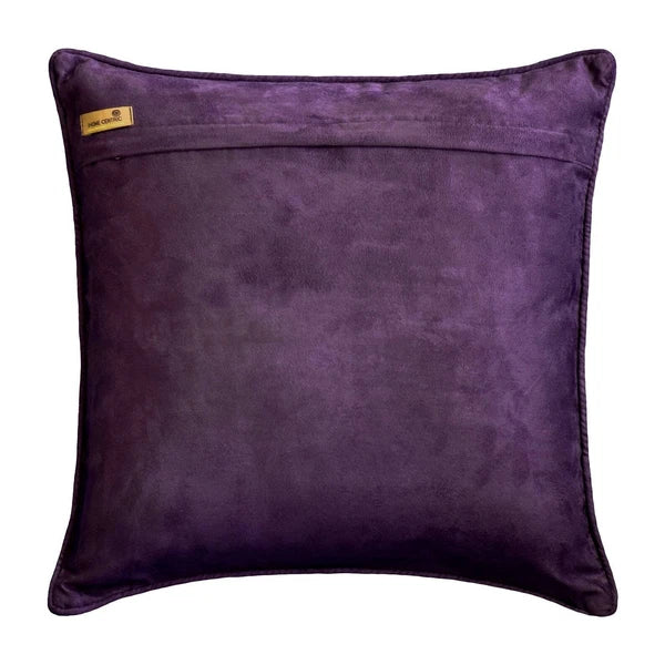 Sofa Pillow Cover Purple 16"x16", Bed Decor Velvet Fabric - Plum Scented