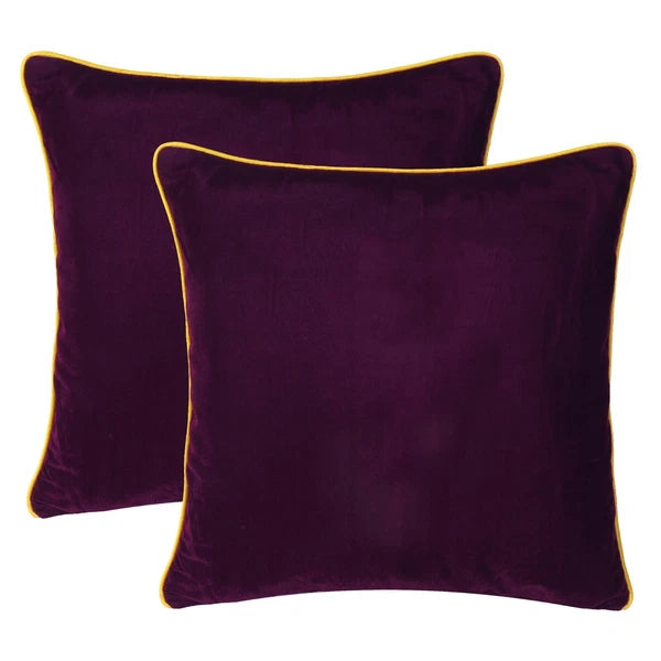 Premium Wine Velvet Pillowcase Cushion Cover with Zipper Closure For Home Decor