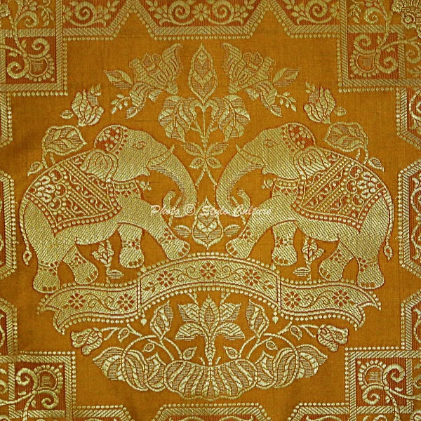 Indian Sofa Cushion Cover Handmade Brocade Silk Pillow Case Cover Throw 12 X 12"