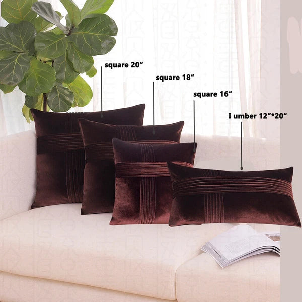 Throw Pillow Covers Set Of 2 Sofa Decor Velvet Cushion Cases 4 Sizes Multicolor