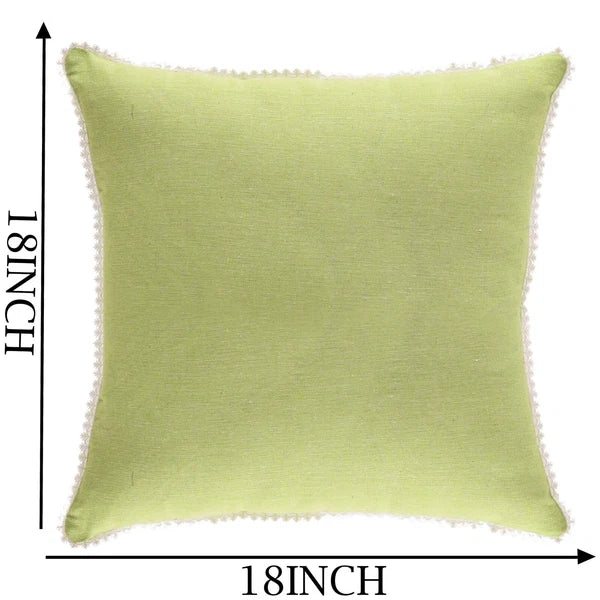 Cushion Cover Home Sofa Decor Cotton Throw Pillow Case Covers Solid with Lace S5