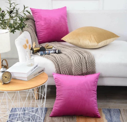 Simple Velvet Throw Cushion Cover Pillow Cover Pillowcase Home Sofa Car Decor