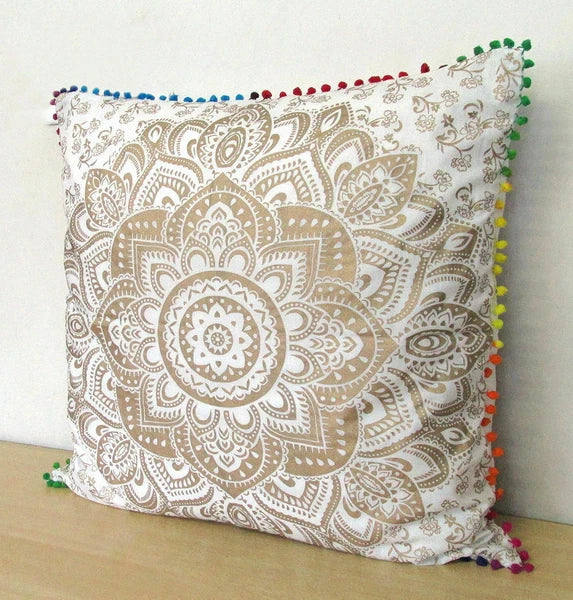 Set Of 2 Cotton Cushion Cover Mandala Couch Pillow Cases Home Decorative Pillows