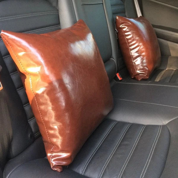 Faux Leather Throw Pillow Case Square Luxury Cushion Covers Bar Sofa Home Decor