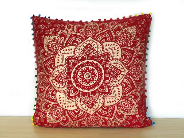 Set Of 2 Cotton Cushion Cover Mandala Couch Pillow Cases Home Decorative Pillows