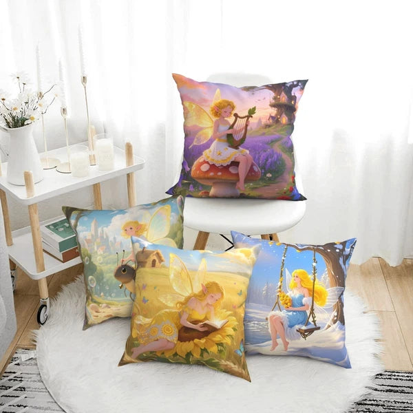 Set of 4 Sofa Throw Pillow Cover Couch Bed Cushion Cover Gift Dreamlike Decor