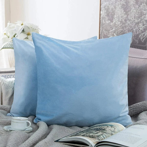 Throw Pillow Covers 2 Pcs Sofa Decor Velvet Cushion Cases 4 Sizes 10 Colors