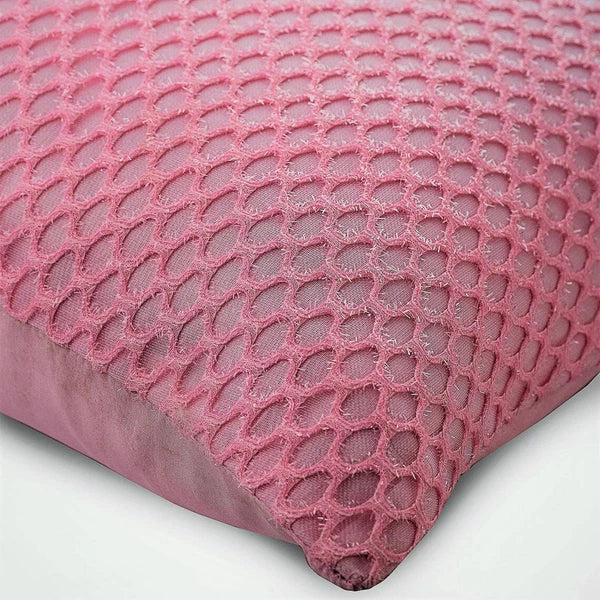 Couch Pillow Cover Pink 16"x16", Bed Decor Taffeta Solid Color - Pink Beehive