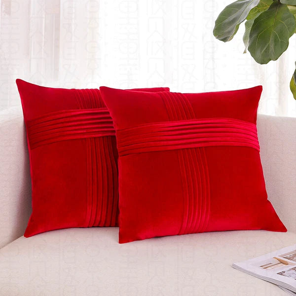 2 PACK Velvet Premium Cushion Cover Pillow Covers Set Sofa Decor Cushion Cover