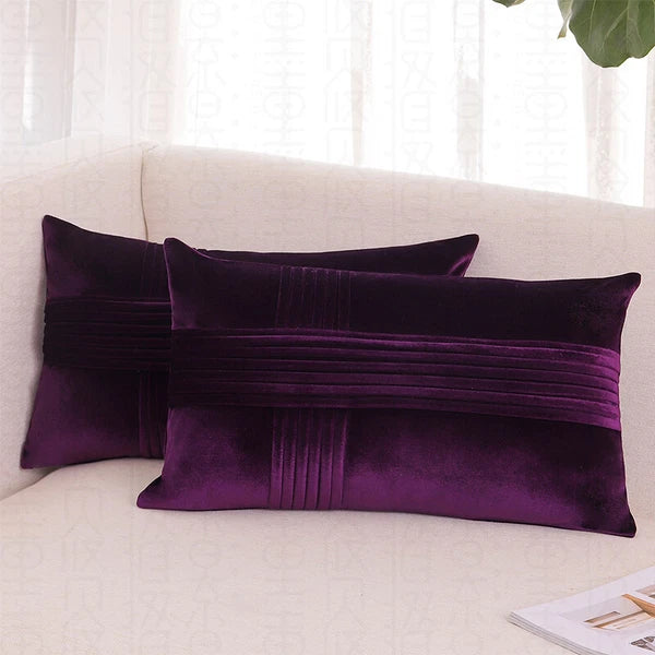 18x18" Velvet Throw Pillow Cover Sofa Car Throw Cushion Covers Home Decor 2 pk