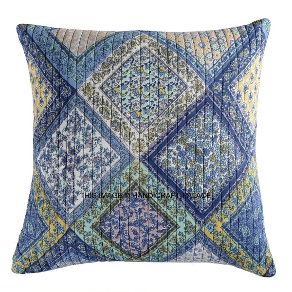 Indian Handmade Kantha Cotton Cushion Cover Bed Pillow Cases Sofa Throw-16"