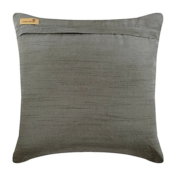 Couch Pillow Cover Grey 16"x16", Bed Decor Silk Sea Creatures - Starry Light