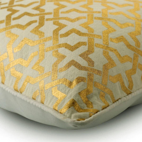 Sofa Pillow Case Gold 16"x16", Bed Decor Faux Suede Fabric - Gold Shine