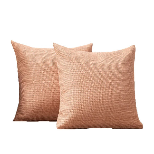 2 Packs Linen Cotton Cushion Cover Home Sofa Car Bed Office Throw Pillowcase