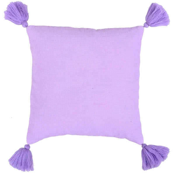 Solid Cushion Cover Cotton Pillowcase Home Sofa Bed Decor Pillows with Tassels