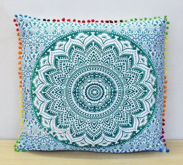 Set Of 2 Cotton Cushion Cover Mandala Couch Pillow Cases Home Decorative Pillows