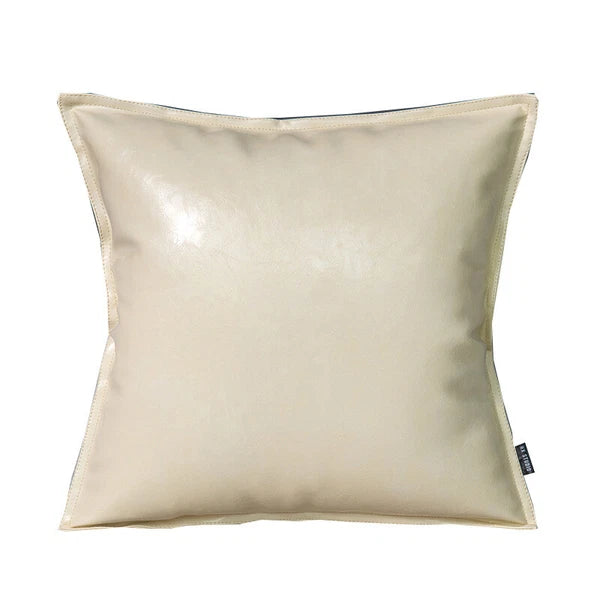 Faux Leather Throw Pillow Case Square Luxury Cushion Covers Bar Sofa Home Decor