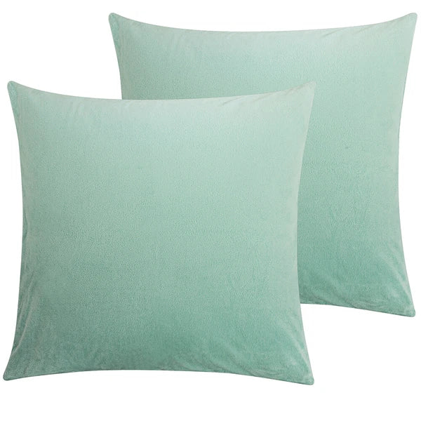 Pack of 2 Velvet Euro Square Throw Pillow Covers Sofa Home Decor Cushion Cover