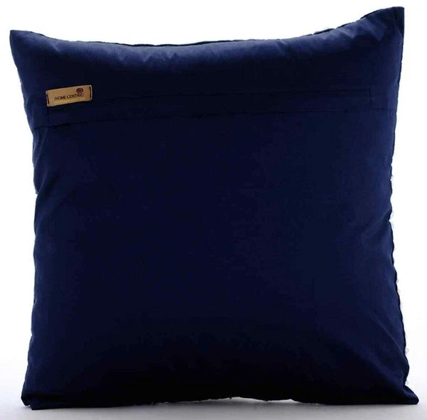 Sofa Cushion Case Blue 16"x16", Bed Decor Taffeta - Crystals N Pearls Jam