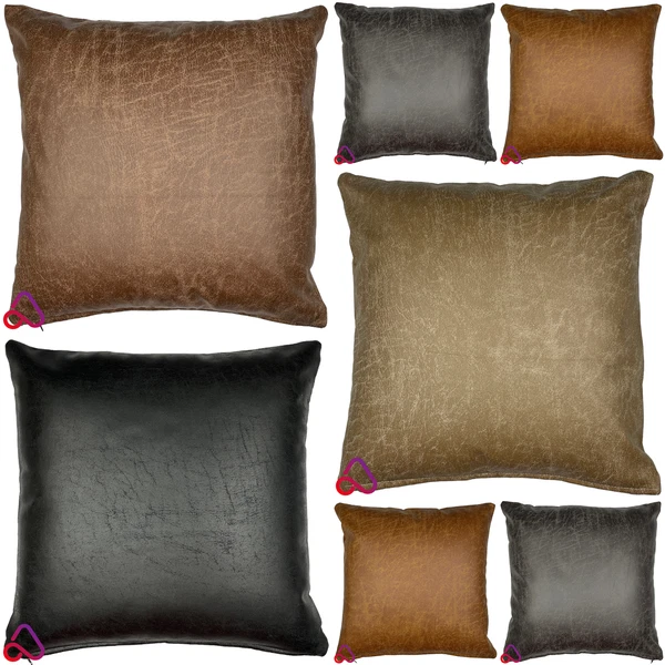 Faux Distressed Leather Cushion Cover Soft Furnishing Pillow Case Sofa Bed Decor