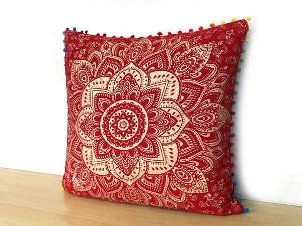 Set Of 2 Cotton Cushion Cover Mandala Couch Pillow Cases Home Decorative Pillows