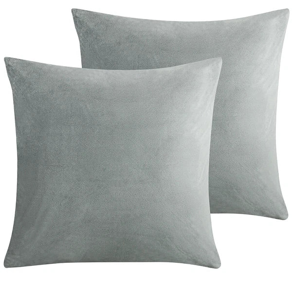 Pack of 2 Velvet Euro Square Throw Pillow Covers Sofa Home Decor Cushion Cover