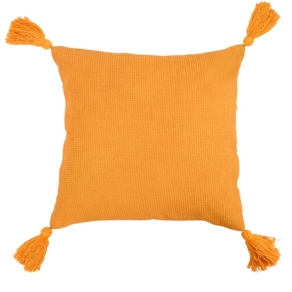 Solid Cushion Cover Cotton Pillowcase Home Sofa Bed Decor Pillows with Tassels