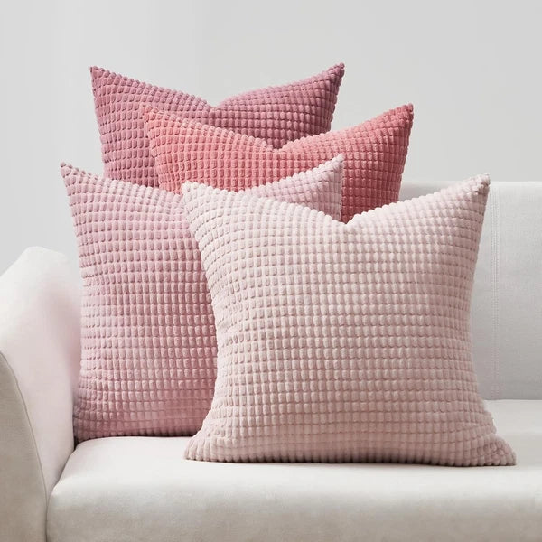 Throw Pillows Covers for Couch, Decorative Fluffy Corduroy Cushion Cover 4 PCS