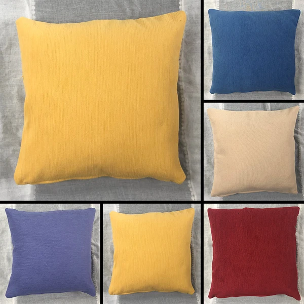 Premium Plain Chenille Cushion Cover Handmade Pillow Case Sofa Bed Home Decor