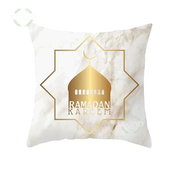 Ramadan Decoration Pillowcase Mosque Muslim Pillow Family Sofa Bed Eid Mubarak