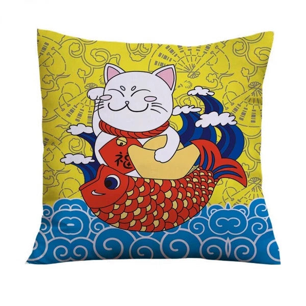 PC Japanese Throw Pillow Covers Cushion Cases Sofa Bed Pillowslips Home Decor