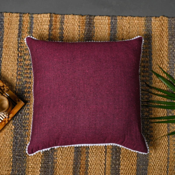 Cushion Cover Home Sofa Decor Cotton Throw Pillow Case Covers Solid with Lace S5