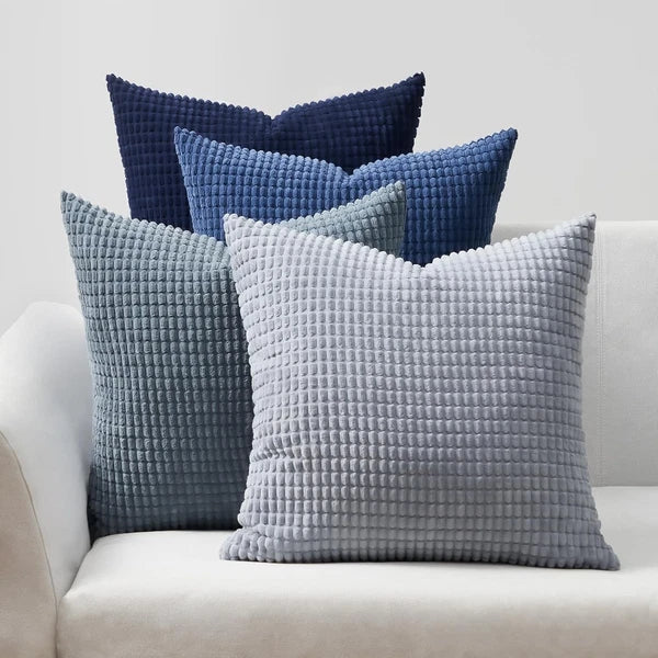 Throw Pillows Covers for Couch, Decorative Fluffy Corduroy Cushion Cover 4 PCS
