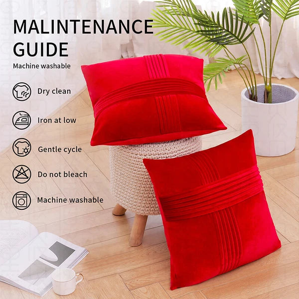 18x18" Velvet Throw Pillow Cover Sofa Car Throw Cushion Covers Home Decor 2 pk