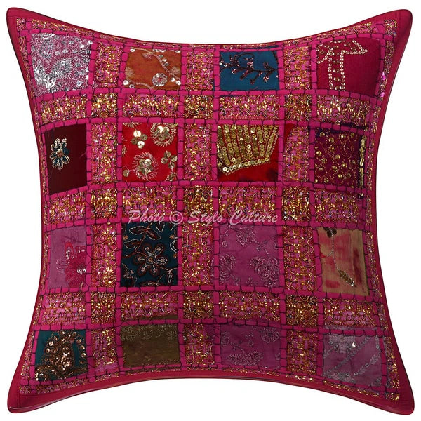 Indian Decorative Patchwork Pillowcase Boho Vintage Boho Home Car Cushion Cover