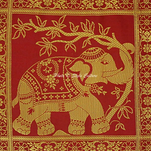Indian Sofa Cushion Cover Handmade Brocade Silk Pillow Case Cover Throw 12 X 12"