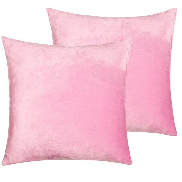 Pack of 2 Velvet Euro Square Throw Pillow Covers Sofa Home Decor Cushion Cover
