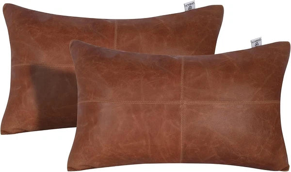 Luxury lambskin leather Yellow Crunch Pln Pillow Cover For Sofa Cushion & lounge