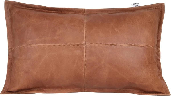 Luxury lambskin leather Yellow Crunch box Pillow Cover For Sofa Cushion & lounge