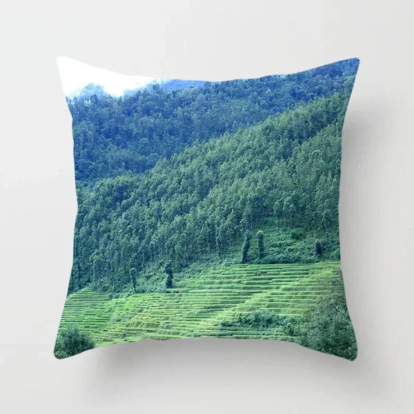 Forest Sunshine Scenery Printed Pillowcase Living Room Sofa Bed Home Decoration
